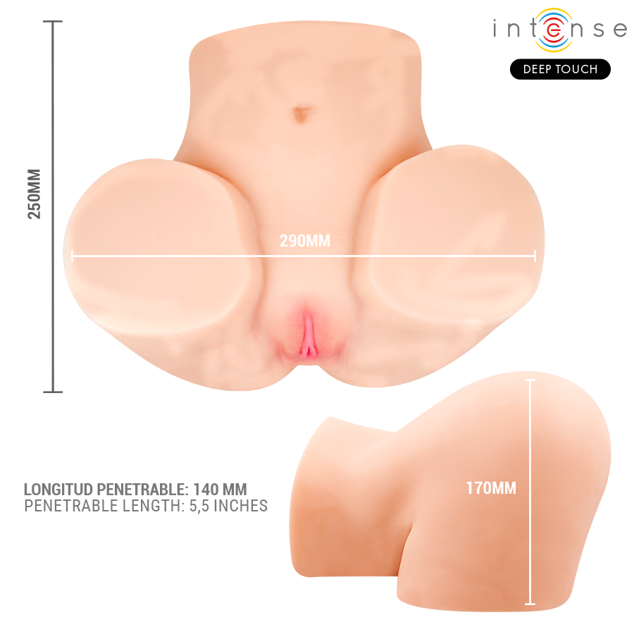 INTENSE DEEP TOUCH - MASTURBATORE VAGINALE GINGER CON EFFETTI DI ASPIRAZIONE, CALORE, VIBRAZIONE E VOCALE CON TELECOMANDO 5,3 KG - immagine 8