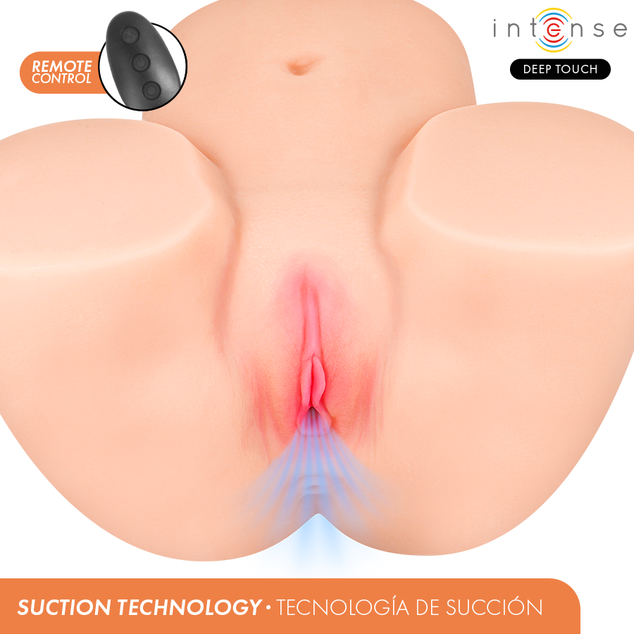 INTENSE DEEP TOUCH - MASTURBATORE VAGINALE GINGER CON EFFETTI DI ASPIRAZIONE, CALORE, VIBRAZIONE E VOCALE CON TELECOMANDO 5,3 KG - immagine 2
