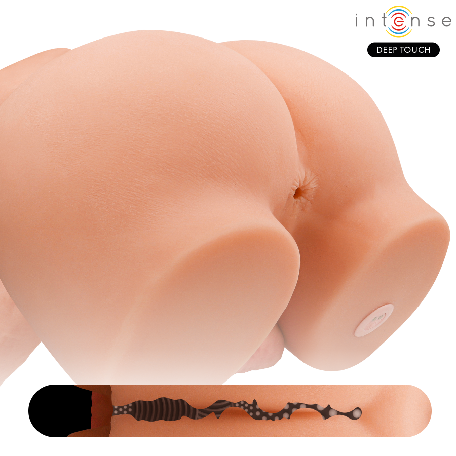 INTENSE DEEP TOUCH - TORSO RICHIE CON ANO E DILDO REALISTICO CON TELECOMANDO A SPINTA E VIBRAZIONE 4,7 KG - immagine 3