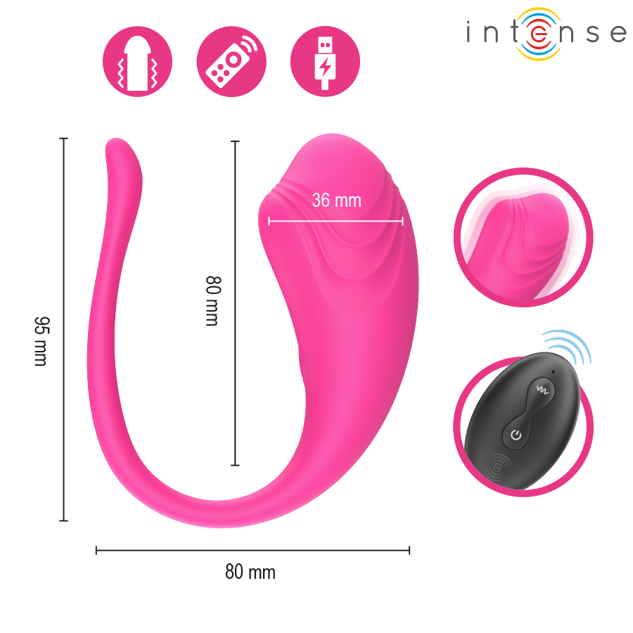 INTENSE - OLIVIA PINK UOVO VIBRANTE CON TELECOMANDO - immagine 6
