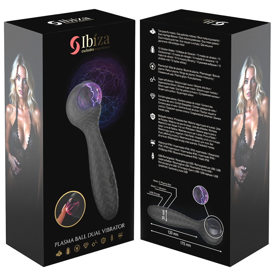 IBIZA - VIBRATORE E STIMOLATORE A SFERA DI PLASMA - immagine 4