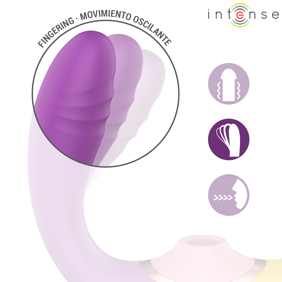 INTENSE - WILLOW STIMOLATORE A VIBRAZIONE E ASPIRAZIONE 3 IN 1 - immagine 6