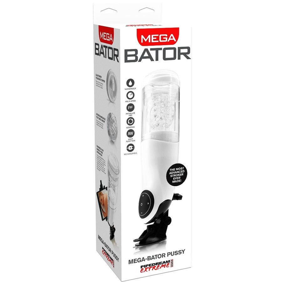 EXTREME TOYZ - PDX MEGA BATOR USB MASTURBATORE MASCHIO VAGINA BIANCO - immagine 3
