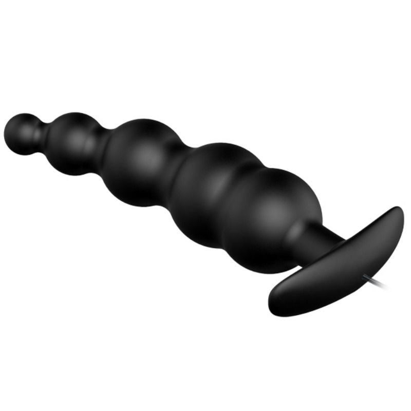 PRETTY LOVE - PLUG ANALE IN SILICONE EXTRA STIMOLAZIONE E 12 MODALIT DI VIBRAZIONE NERO - immagine 3