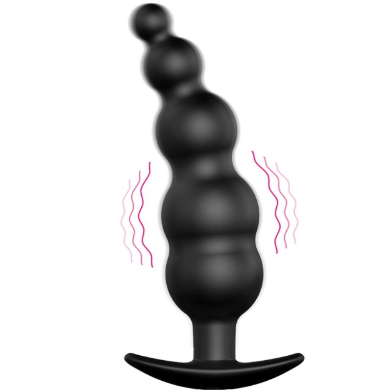 PRETTY LOVE - PLUG ANALE IN SILICONE EXTRA STIMOLAZIONE E 12 MODALIT DI VIBRAZIONE NERO - immagine 8