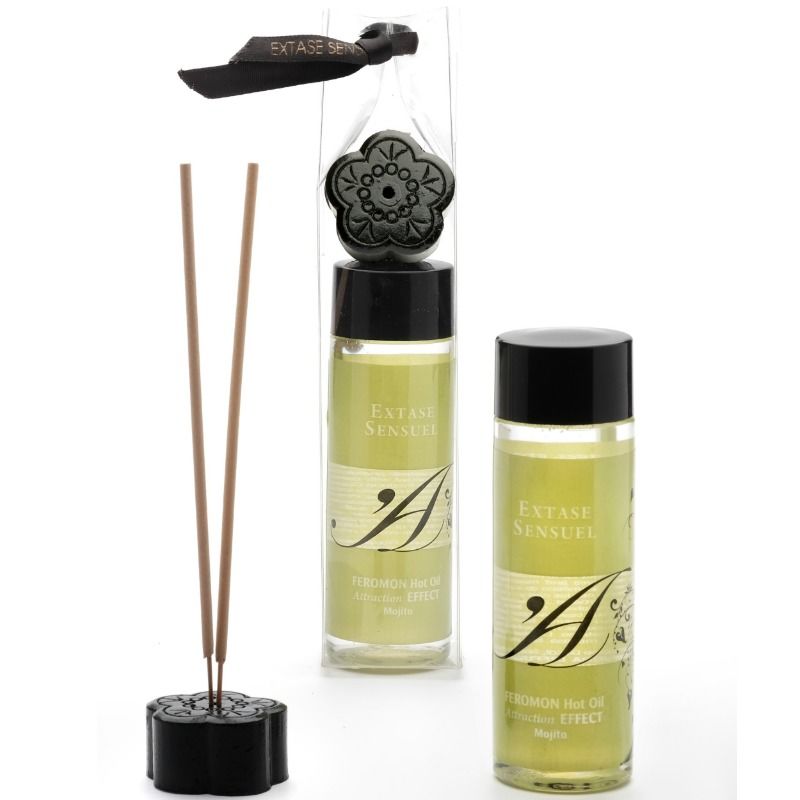 EXTASE SENSUAL - ACEITE MASAJE EFECTO CALOR CON FEROMONAS MOJITO 100 ML - immagine 2