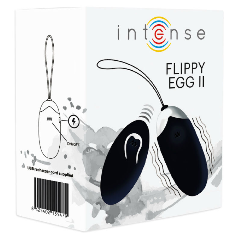 INTENSE - UOVO VIBRANTE FLIPPY II CON TELECOMANDO NERO - immagine 5