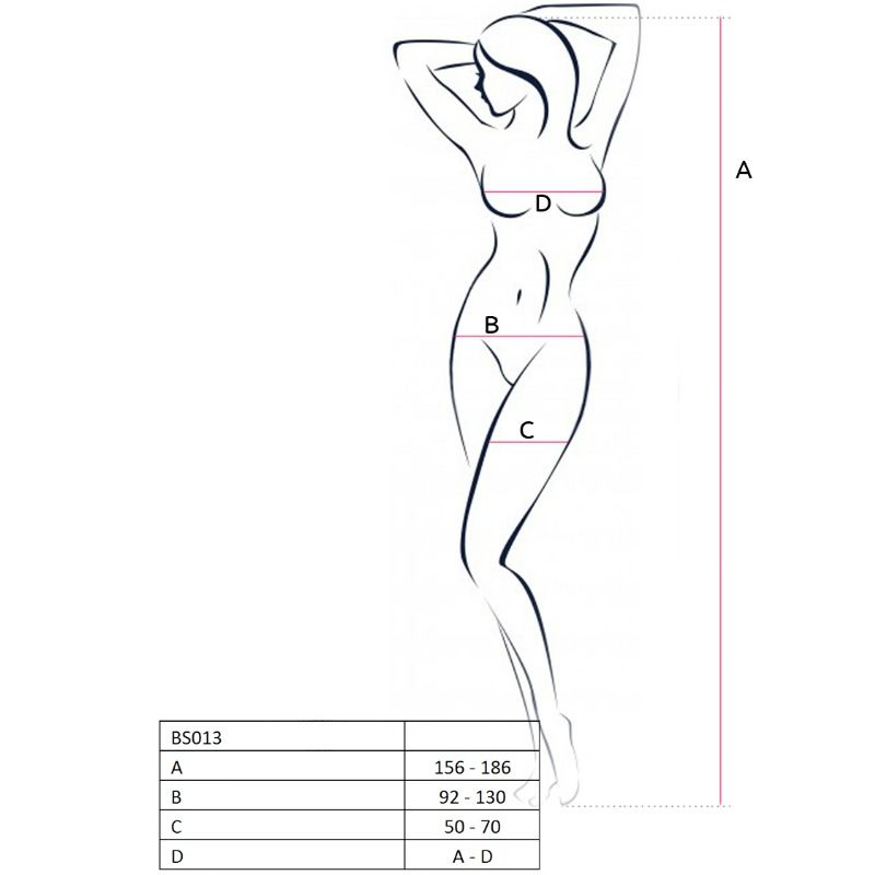 PASSION - WOMAN BS013 BODYSTOCKING NEGRO TALLA ÚNICA - immagine 2