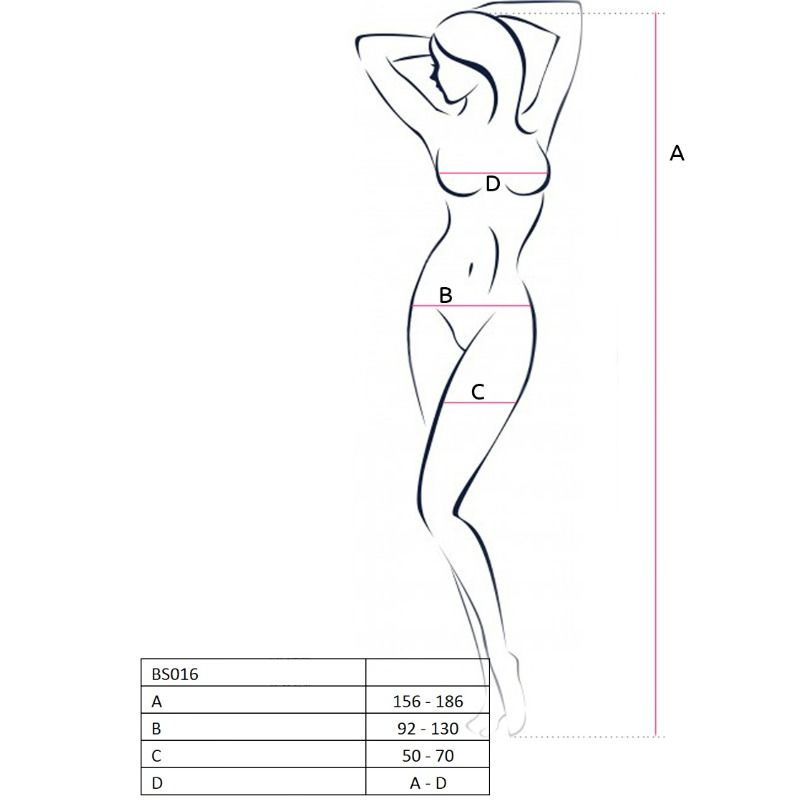 PASSION - WOMAN BS016 BODYSTOCKING NEGRO TALLA ÚNICA - immagine 3