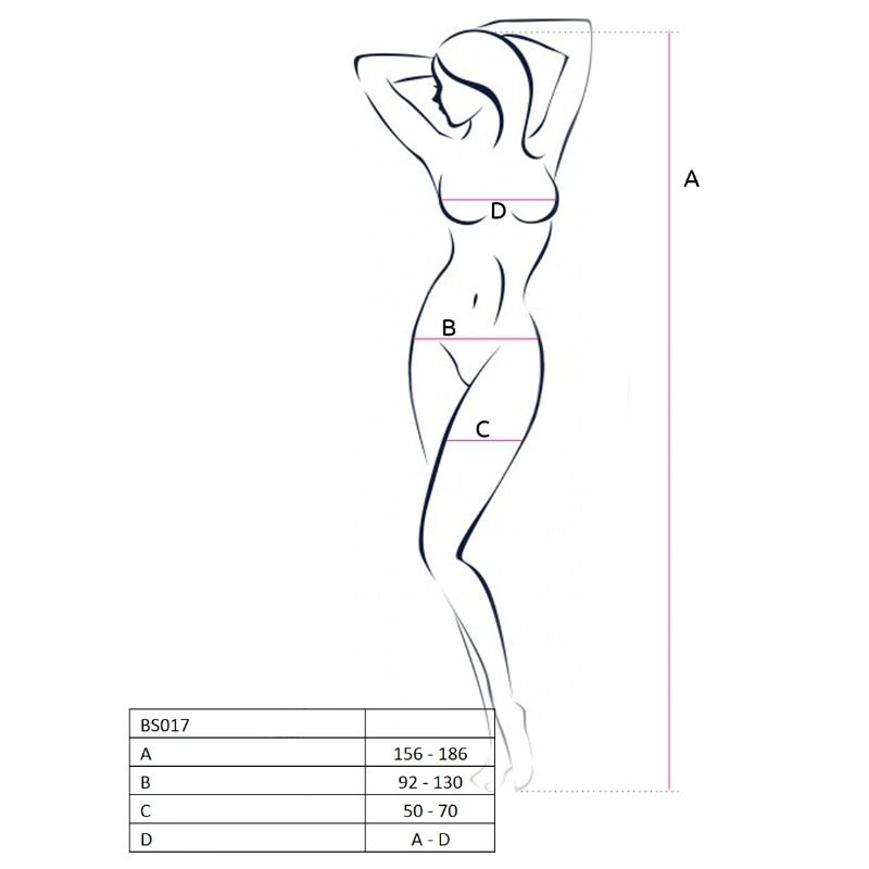 PASSION - WOMAN BS017 BODYSTOCKING NEGRO TALLA ÚNICA - immagine 2
