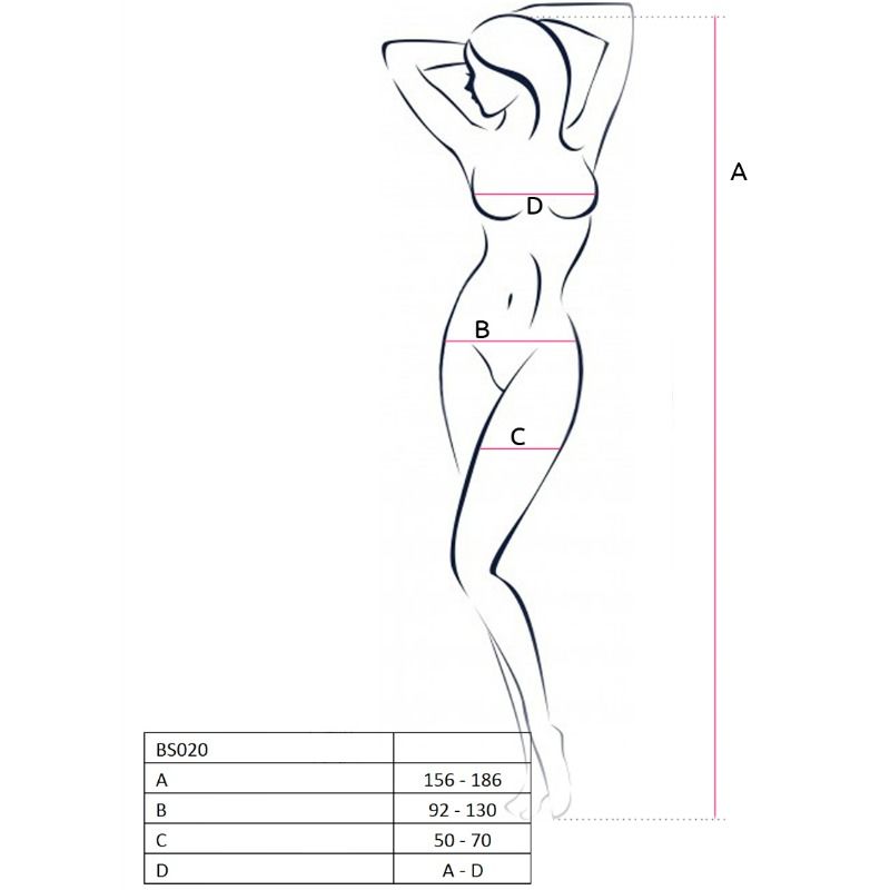 PASSION - WOMAN BS020 BODYSTOCKING NEGRO TALLA ÚNICA - immagine 2