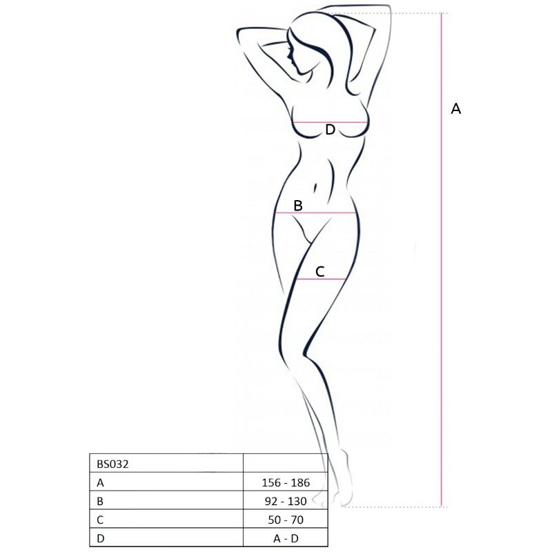 PASSION - WOMAN BS032 BODYSTOCKING NEGRO TALLA ÚNICA - immagine 3