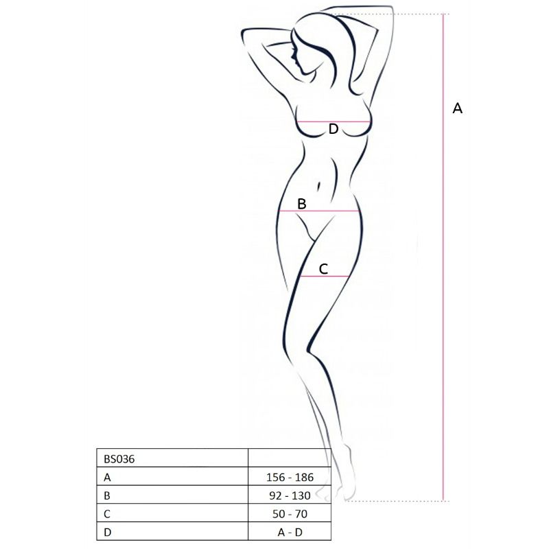 PASSION - WOMAN BS036 BODYSTOCKING ROJO TALLA ÚNICA - immagine 2