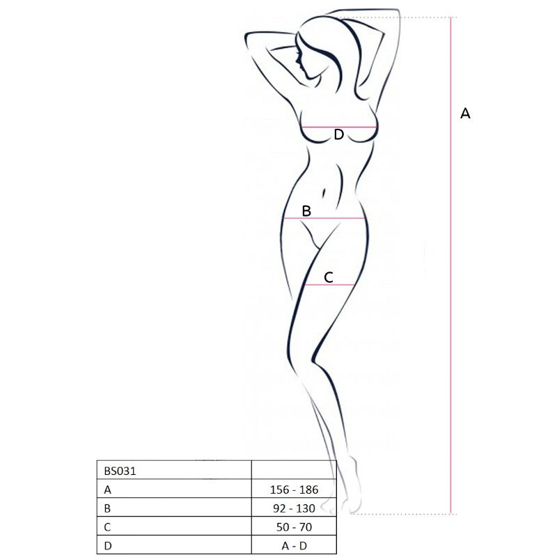PASSION - WOMAN BS031 BODYSTOCKING NEGRO TALLA ÚNICA - immagine 2