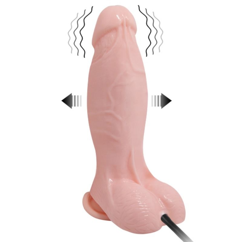 BAILE - DILDO VIBRANTE E GONFIABILE REALISTICO 18.8 CM - immagine 9
