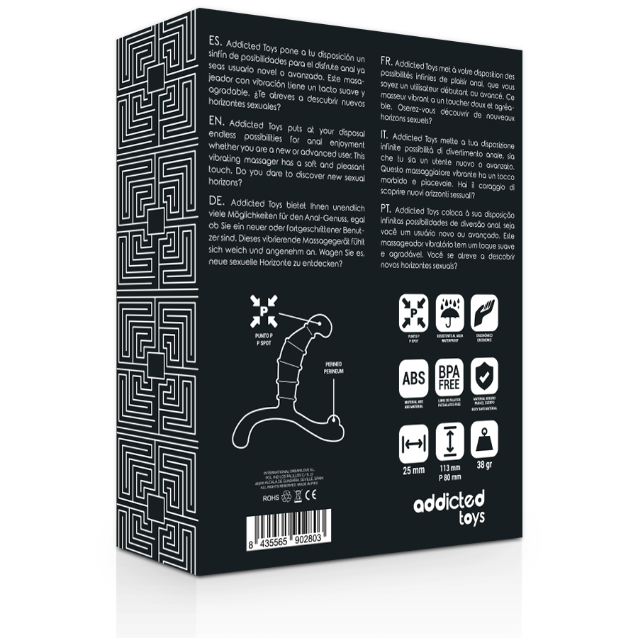 ADDICTED TOYS - PIACERE ANALE DELLA PROSTATA NERO - immagine 2