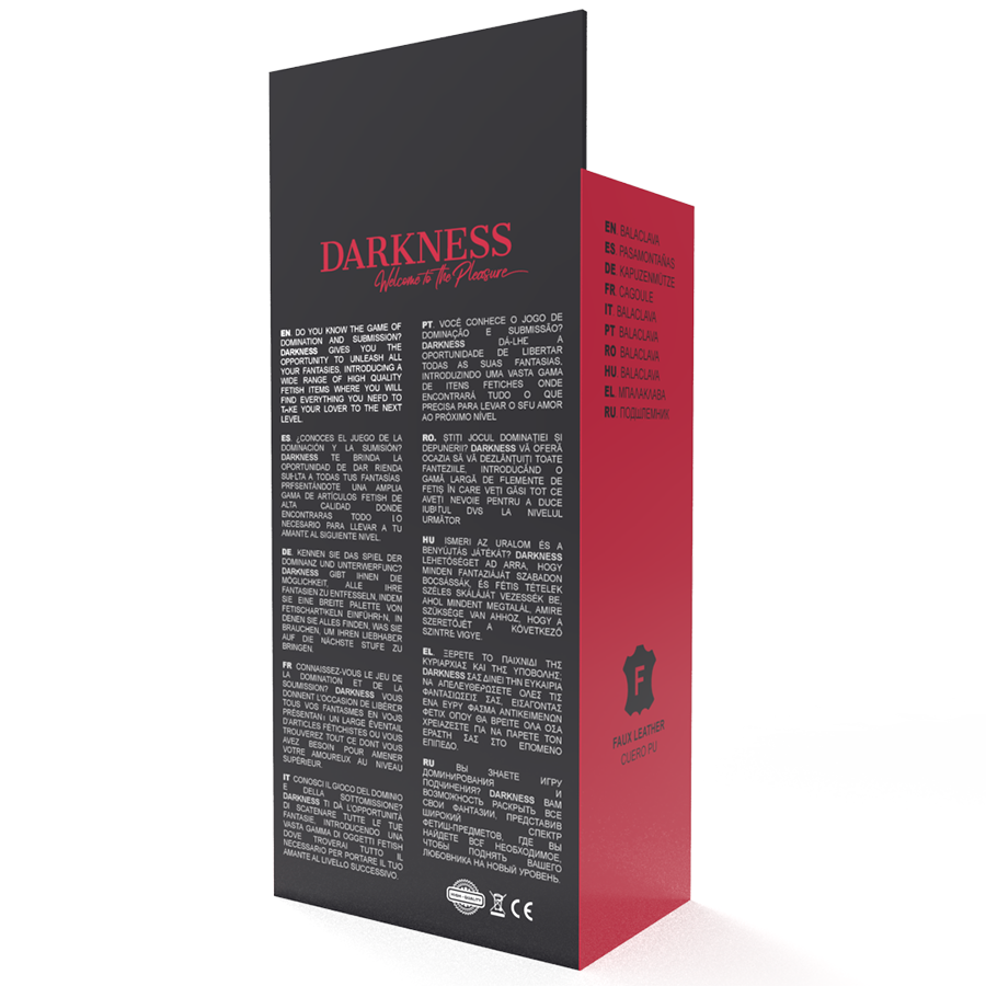 DARKNESS - MASCHERA DI SOTTOMISSIONE NERA - immagine 4