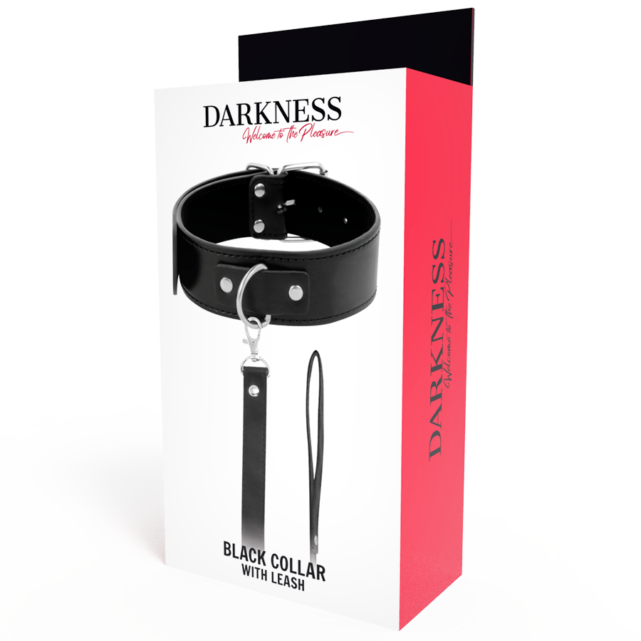 DARKNESS - COLLANA POSTURA CON CATENA IN PELLE - immagine 3