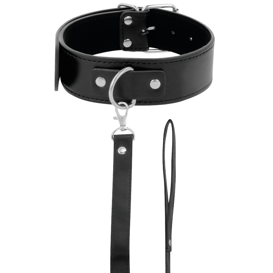 DARKNESS - COLLANA POSTURA CON CATENA IN PELLE - immagine 6