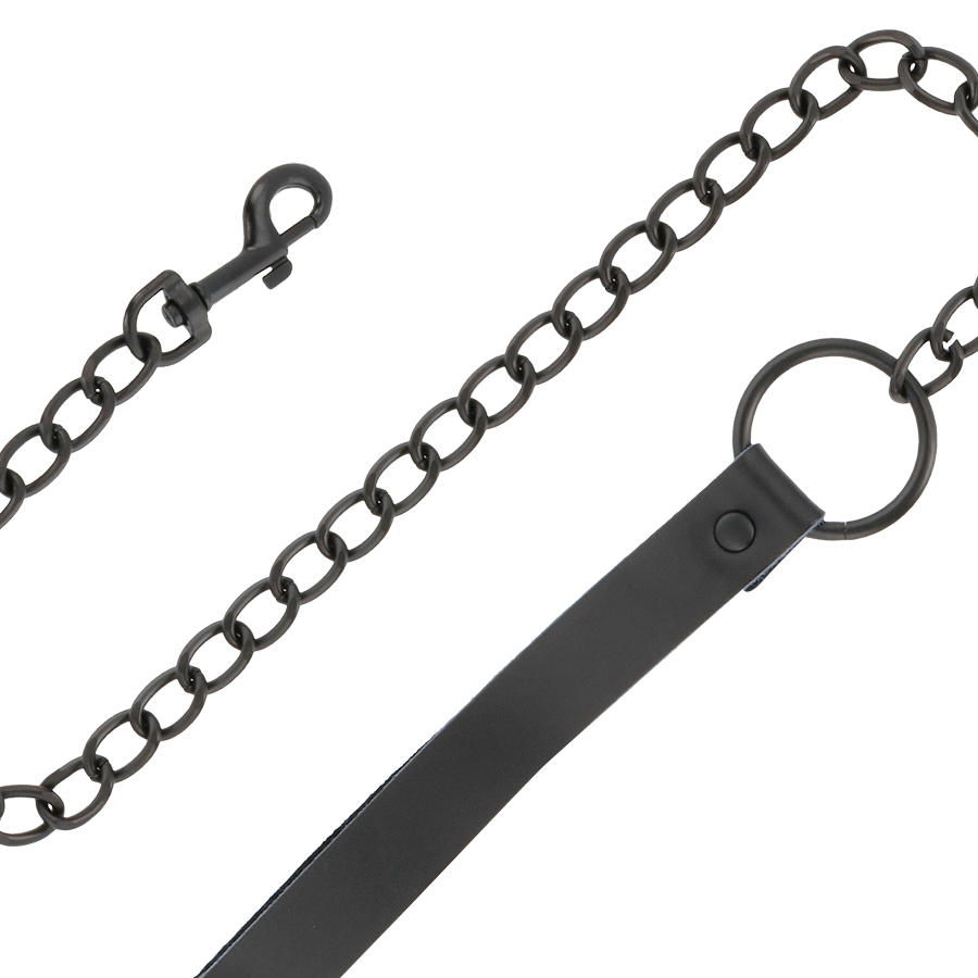 DARKNESS - COLLANA NERA CON CATENA - immagine 5