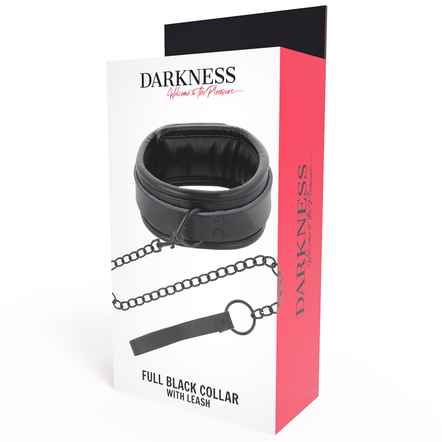 DARKNESS - COLLANA NERA CON CATENA - immagine 3