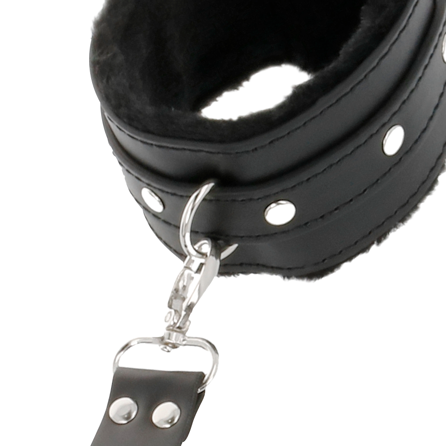 DARKNESS - MANETTE IN PELLE PER PIEDI E MANI NERE - immagine 6
