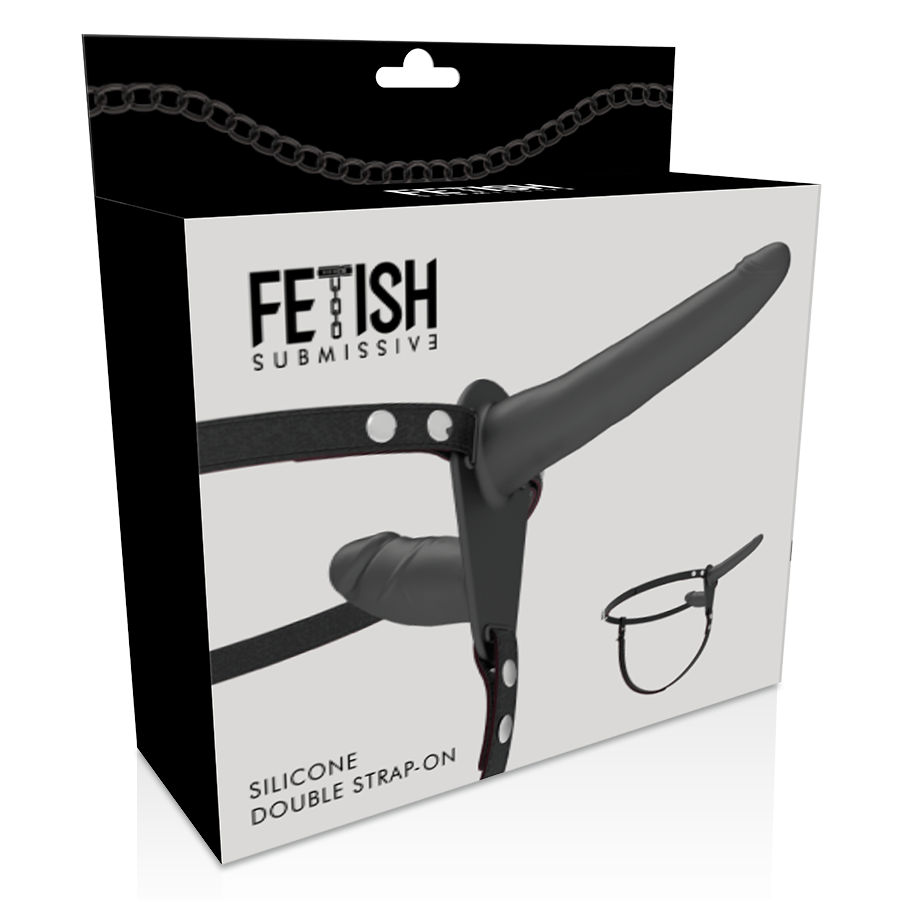 FETISH SUBMISSIVE HARNESS - DOPPIA PENETRAZIONE NERA - immagine 4
