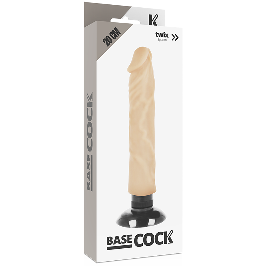 BASECOCK - VIBRATORE REALISTICO 2-1 NATURALE 20 CM - immagine 4
