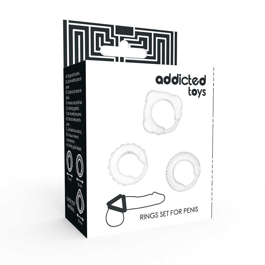 ADDICTED TOYS - SET 3 ANILLOS PENE CLEAR - immagine 3