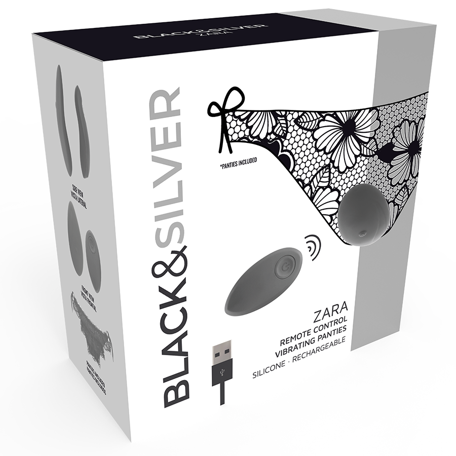 BLACK&SILVER - STIMOLATORE TELECOMANDO ZARA CON SLIP IN OMAGGIO - immagine 2