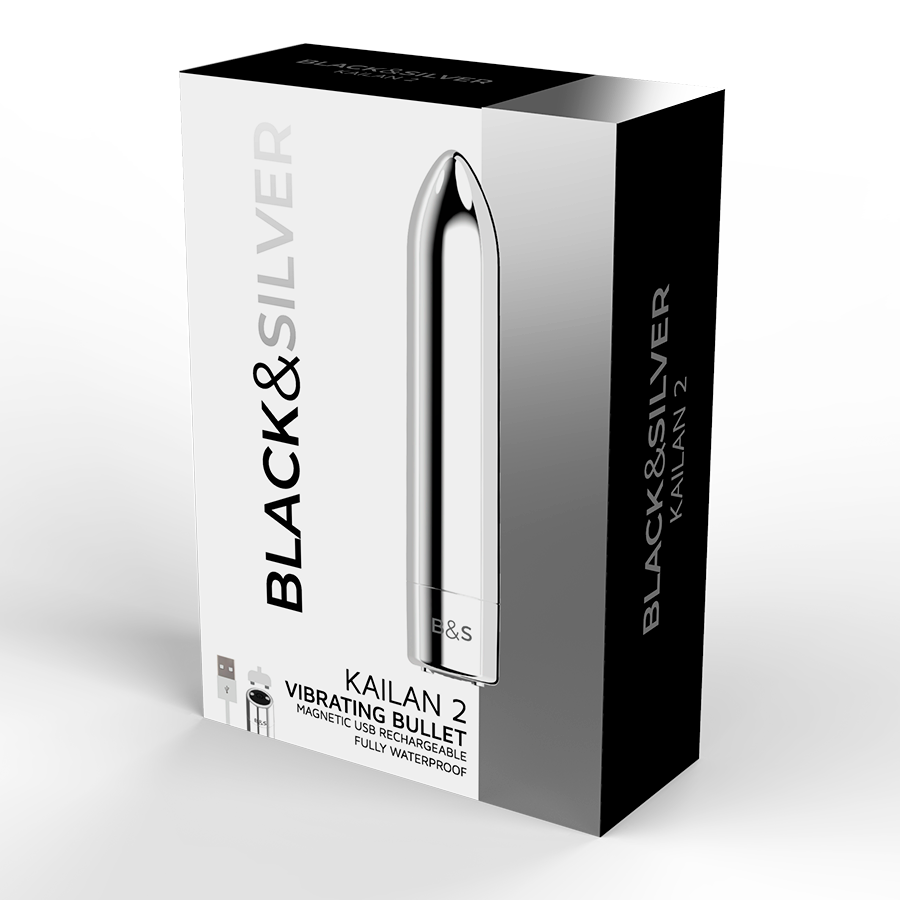 BLACK&SILVER - KAILAN 2 PROIETTILE MAGNETICO VIBRANTE ARGENTO - immagine 5