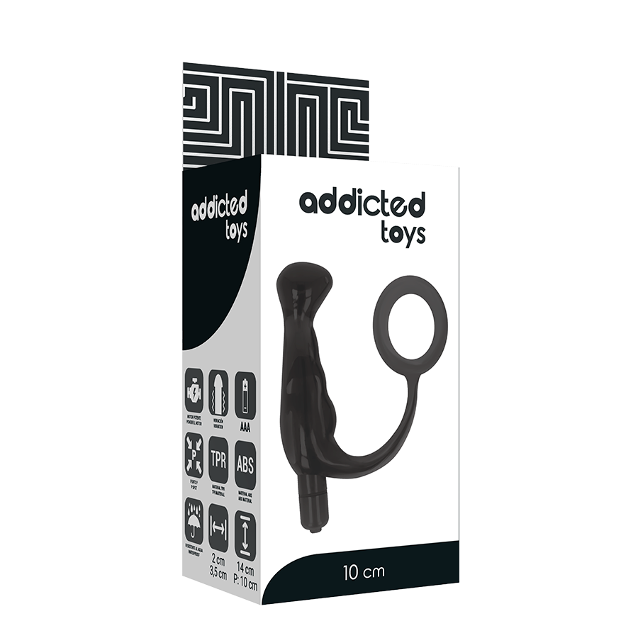 ADDICTED TOYS - VIBRATORE PROST TICO NERO 10 CM - immagine 6