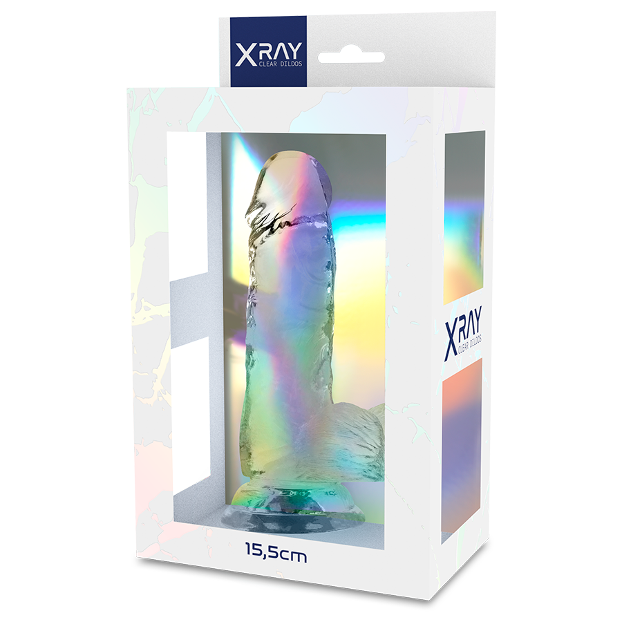 X RAY - CLEAR DILDO REALISTA TRANSPARENTE 15.5 CM -O- 3.5 CM - immagine 2