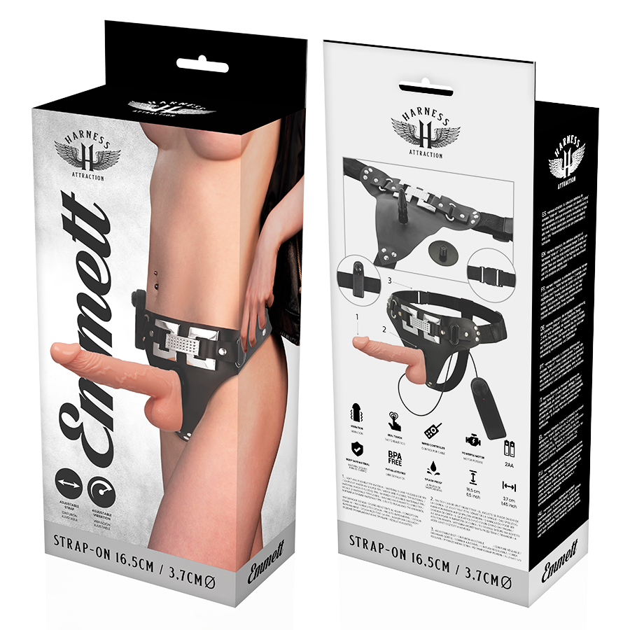 HARNESS ATTRACTION - RNES EMMETT VIBRATORE REALISTICO 16.5 CM -O- 3.7 CM - immagine 2