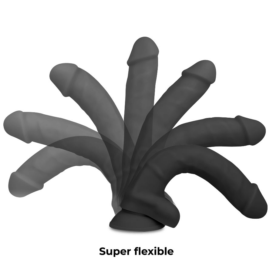 COCK MILLER - COCKSIL ARTICOLABILE IN SILICONE DENSIT NERO 24 CM - immagine 3