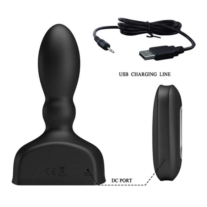 MR PLAY - TELECOMANDO PLUG ANALE GONFIABILE NERO - immagine 3