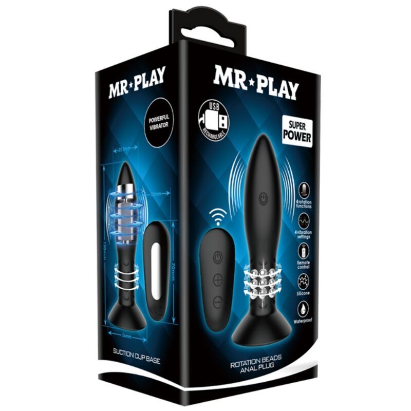MR PLAY - SPINA CON TELECOMANDO SFERE ROTANTI NERE - immagine 6