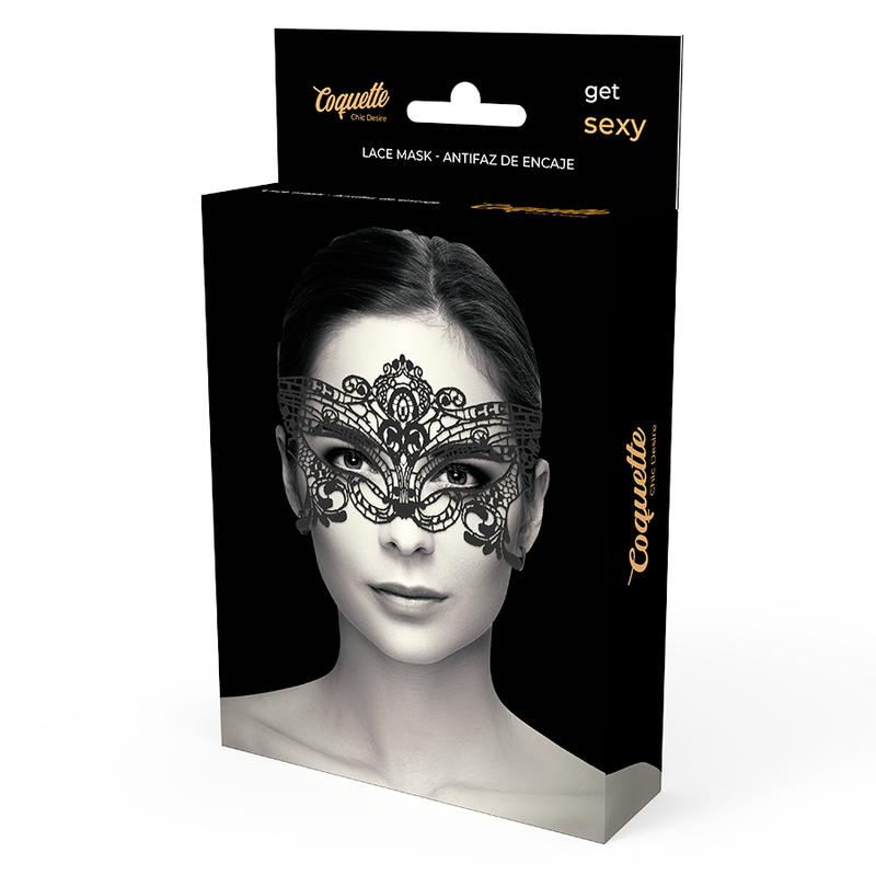 COQUETTE CHIC DESIRE - MASCHERA AMPIA IN PIZZO NERO - immagine 2