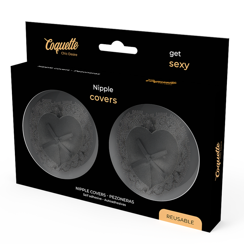 COQUETTE CHIC DESIRE - COPRI CAPEzzoli IN PIZZO NERO - immagine 4