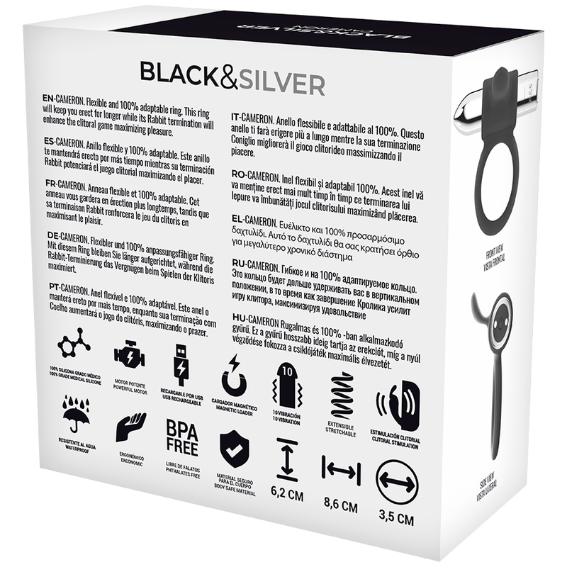BLACK&SILVER - ANELLO RICARICABILE CAMERON ARGENTO - immagine 4
