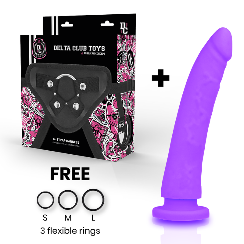 DELTA CLUB - TOYS ARNES + DONG SILICONE VIOLA 20 CM -O- 4 CM - immagine 7
