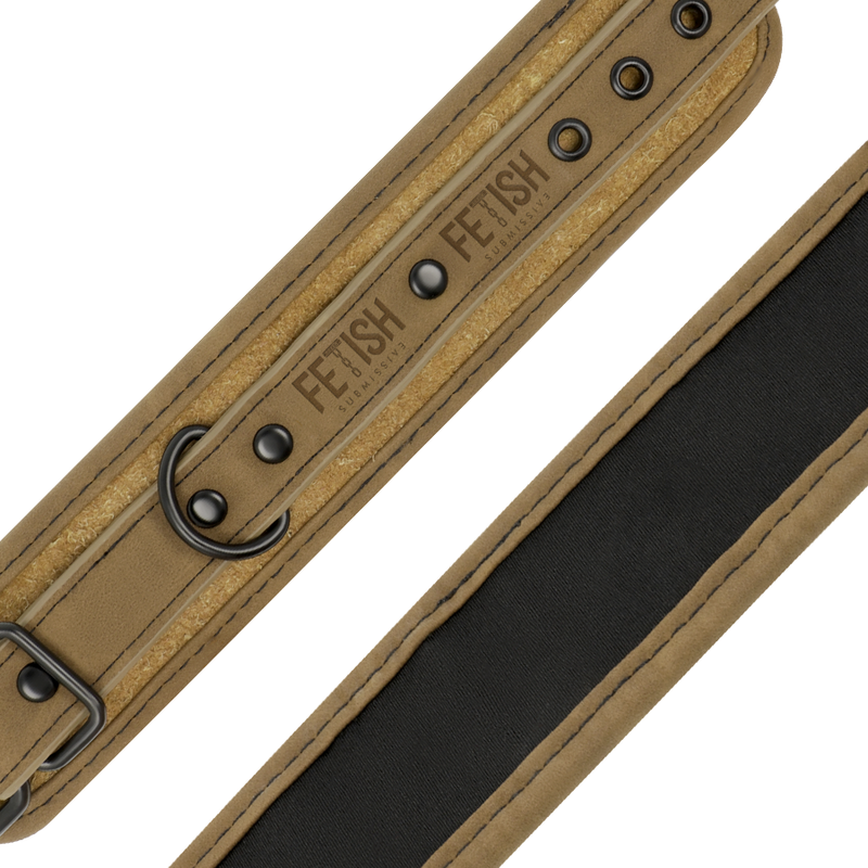 FETISH SUBMISSIVE ORIGIN - MANETTE IN PELLE VEGANA CON FODERA IN NEOPRENE - immagine 5