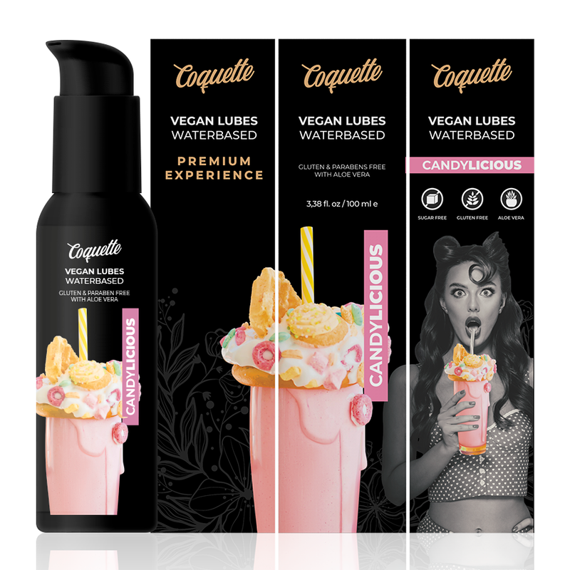 COQUETTE CHIC DESIRE - PREMIUM EXPERIENCE LUBRICANTE VEGANO CANDYLICIOUS 100ML - immagine 3