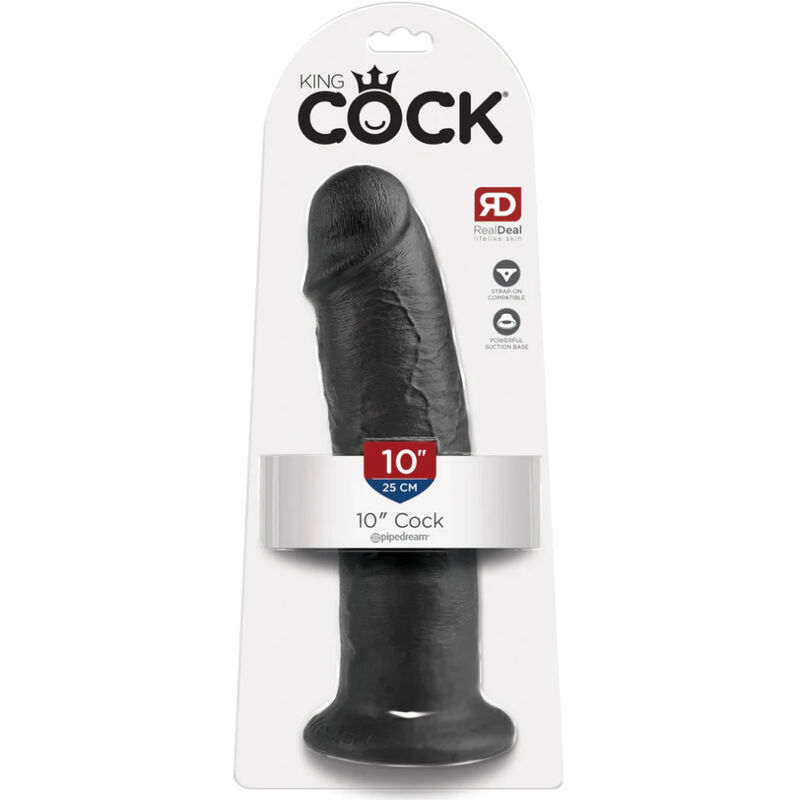 KING COCK - 10 PENE NEGRO 25 CM - immagine 5