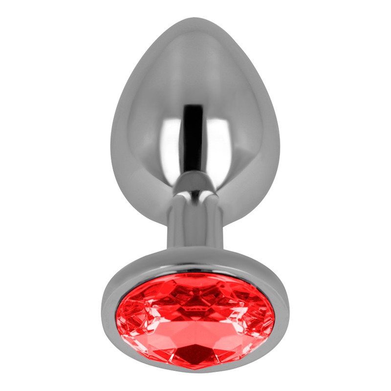 OHMAMA - PLUG ANAL CON CRISTAL ROJO 8 CM - immagine 3