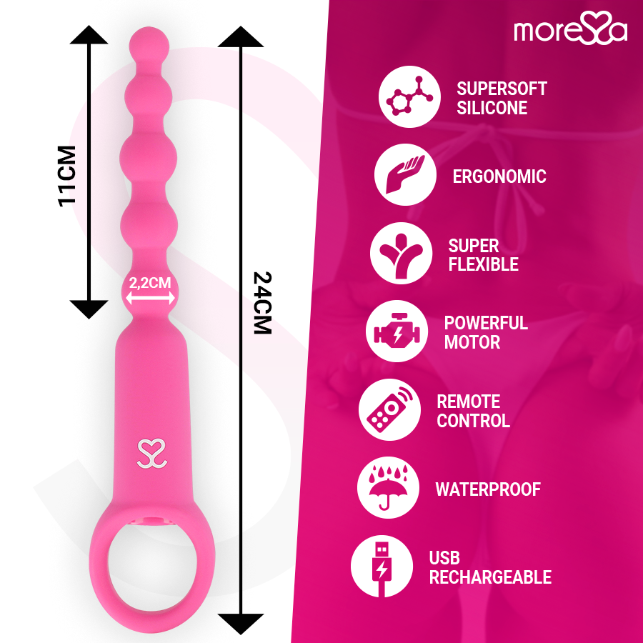 MORESSA - RONIE POTENTE ROSARIO ANAL CONTROL REMOTO ROSA - immagine 4