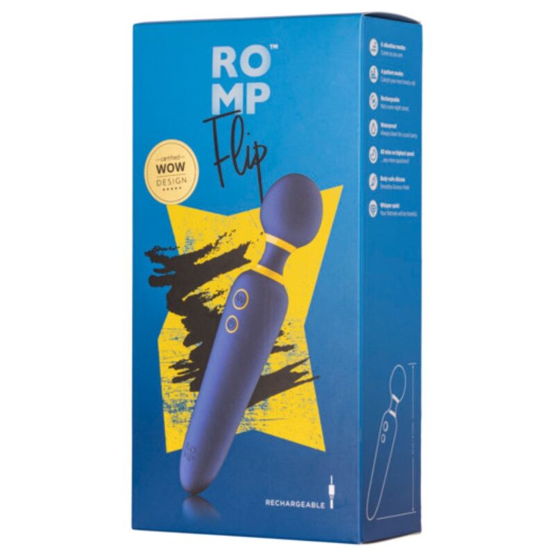 ROMP - FLIP BACCHETTA VIBRANTE SILENZIOSA 10 MODALITÀ BLU - immagine 5