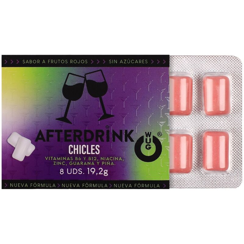 WUG After Drink – El chicle funcional que te ayuda a recuperar energía tras la noche BLISTER 8 UDS - immagine 2