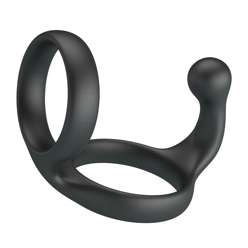 CRAZY BULL - ANELLO DOPPIO PER PENE E TESTICOLI FLORIAN NERO - immagine 6