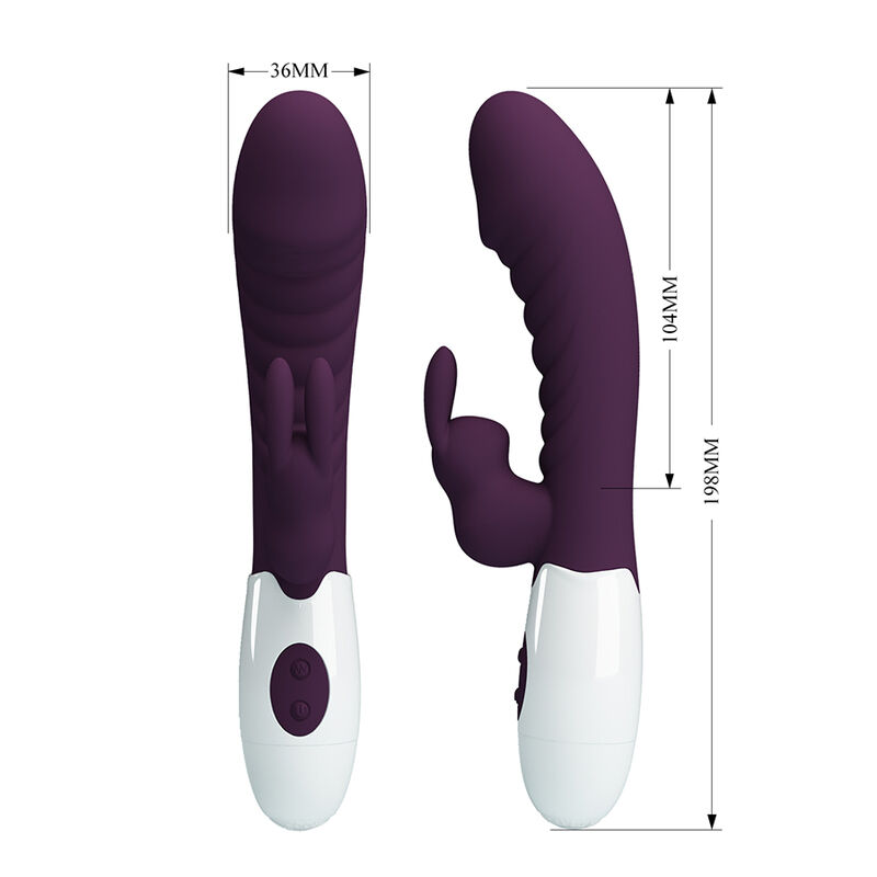 PRETTY LOVE - VIBRATORE A CONIGLIO NAUGHTY BUNNY A 30 FUNZIONI, VIOLA - immagine 10